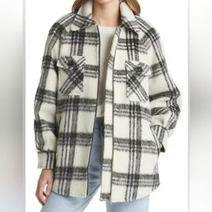 Avec Les Filles 3x Plaid Zip Front Jacket
